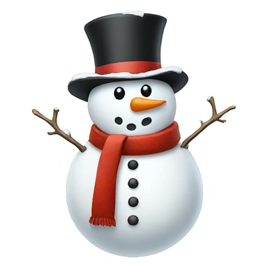 full body christmas hat snowman sticker