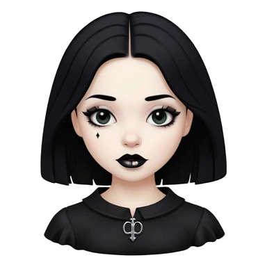 gothic girl sticker