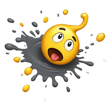 falling on puddle of paint sticker