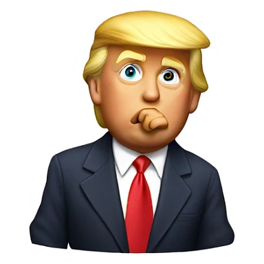 Donald Trump blowing a kiss sticker