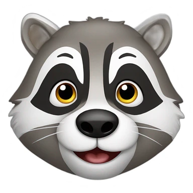racoon-face-happy sticker