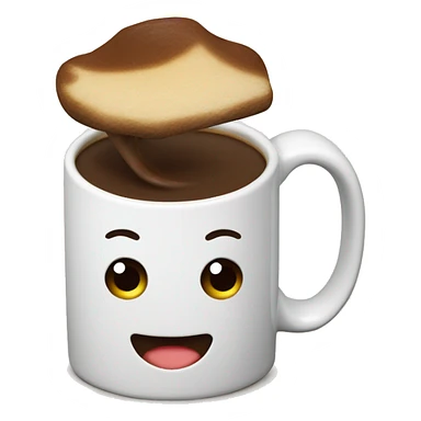 mug de café en forme de caca sticker