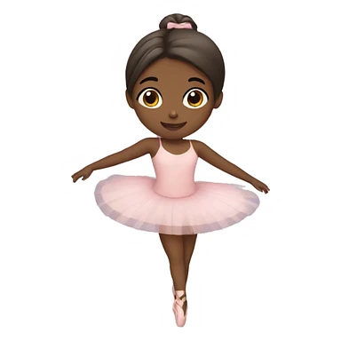 Brown skin girl doing ballet  sticker