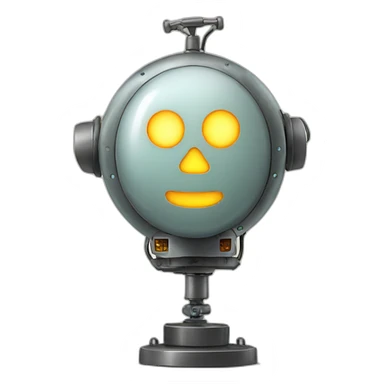 robot lamp sticker
