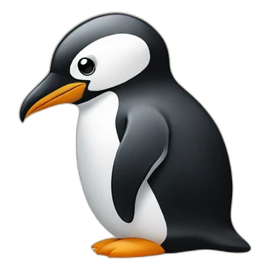 Penguin studying  sticker