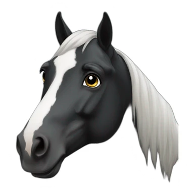 Fresian horse sticker