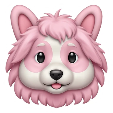 Pastel pink dog  sticker