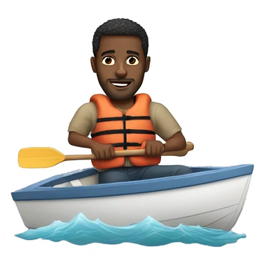 Black men in dinghies  sticker