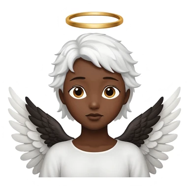 angel with black skin sticker