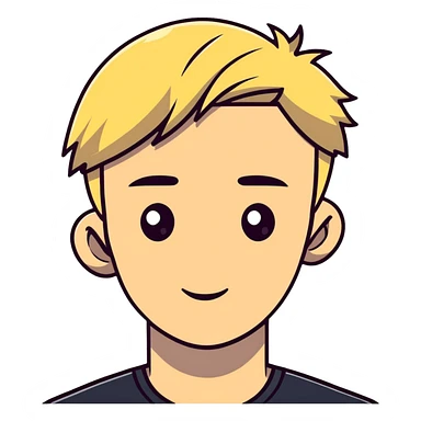 blonde young man sticker