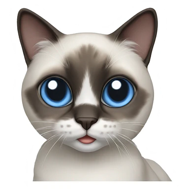 snowshoe cat blue eyes sticker