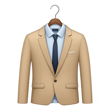 Minimalist clothes hanger with business blazer, professional style icon sticker