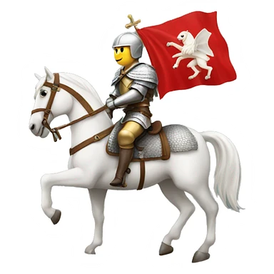 Saint George on horse sticker