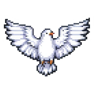 white bird wing sticker