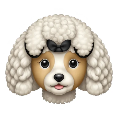 Furry poodle sticker