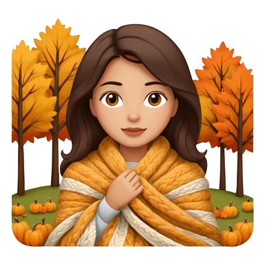 Cozy Latina in blanket for fall sticker