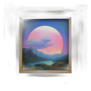 painting holographic in frame sticker