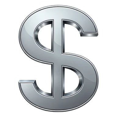 $ dollar metal symbol sticker