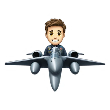 Mr beast in a bomber jet sticker