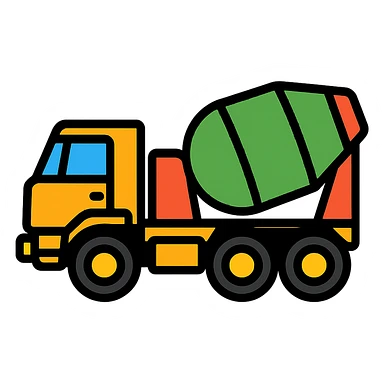 concrete mixer truck based on Kamaz sticker