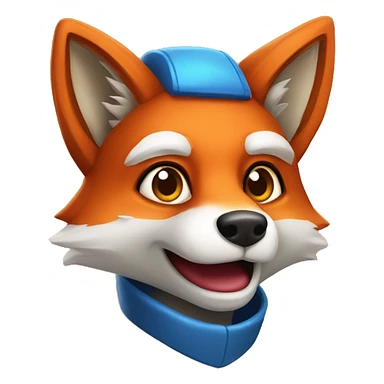 Fox as a Game design team mascot  sticker