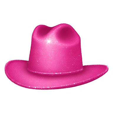 Pink sparkly cowboy hat sticker