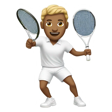 Dynamic Tennis player white man sticker