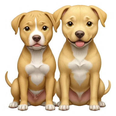 Grey pit bull with yellow lab sticker