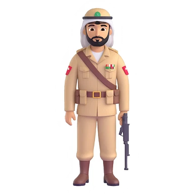 Arab soldier full length sticker