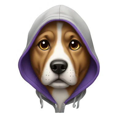 dog with hoodie  sticker