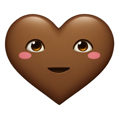 Aesthetic heart brown sticker