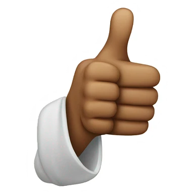 thumbs up but is facing west sticker