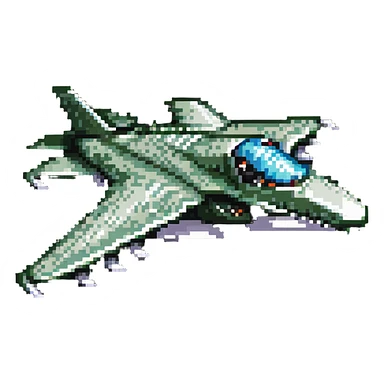 Futuristic crocodile jet fighter sticker