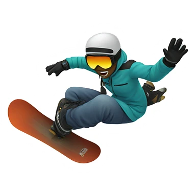 Snowboard Down hil sticker