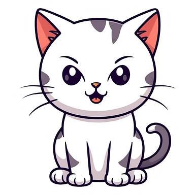 Evil cute kitty sticker
