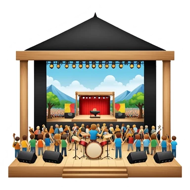 stage at the music festival primavera sticker