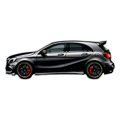 Mercedes a45 black phase 1 sticker