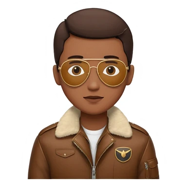 aviator jacket with no badges sticker