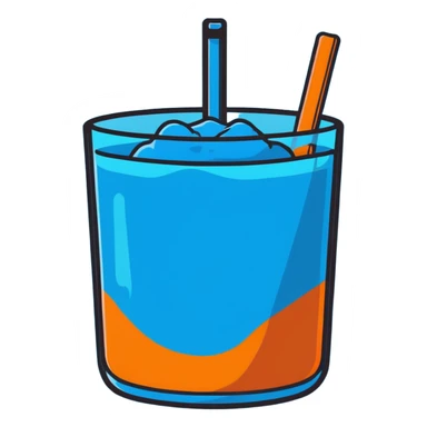 Blue slushy  sticker