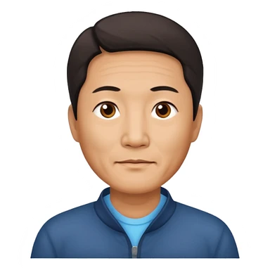 Chinese man, around 50 years old sticker