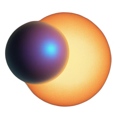 Exoplanet orbiting a sun sticker