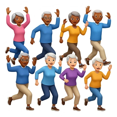an emoji showing older people with power of $MOVEMENT sticker