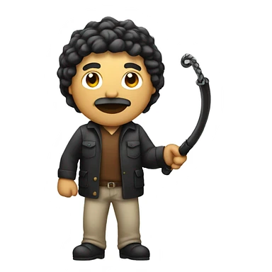 man with a whip sticker