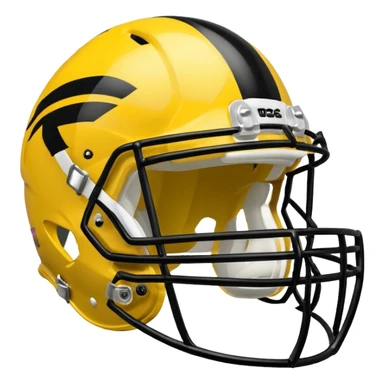 College football player helmet in yellow color sticker