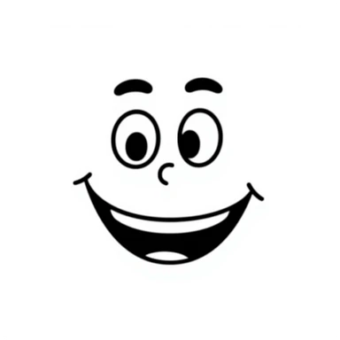 very happy face sticker