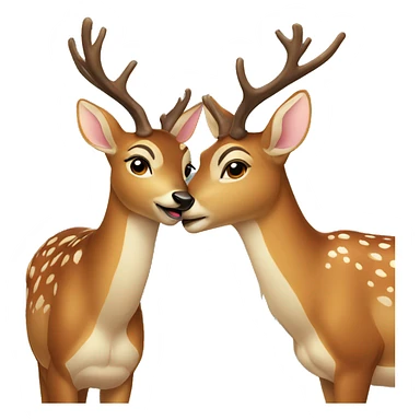 two deers kissing sticker