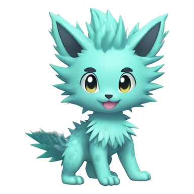 Anthro Scalie Spiky Cool Edgy Magical Shiny Colorful Pastel Sparkle Kemono-style Chibi Fantasy-Animal-Fakémon-Pokémon-Hybrid Fur Sona Aesthetic Full Body sticker