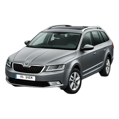 grey combi (skoda octavia) from the side sticker