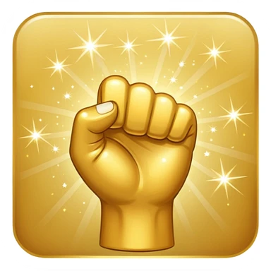 Fist emoji with sparkles sticker