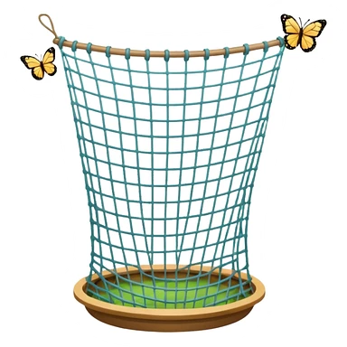 a net for catching butterflies sticker